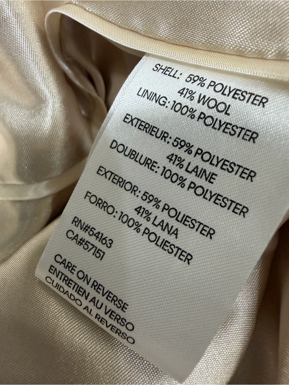 Calvin Klein Cream Belted Trench Coat - Picture 13 of 15